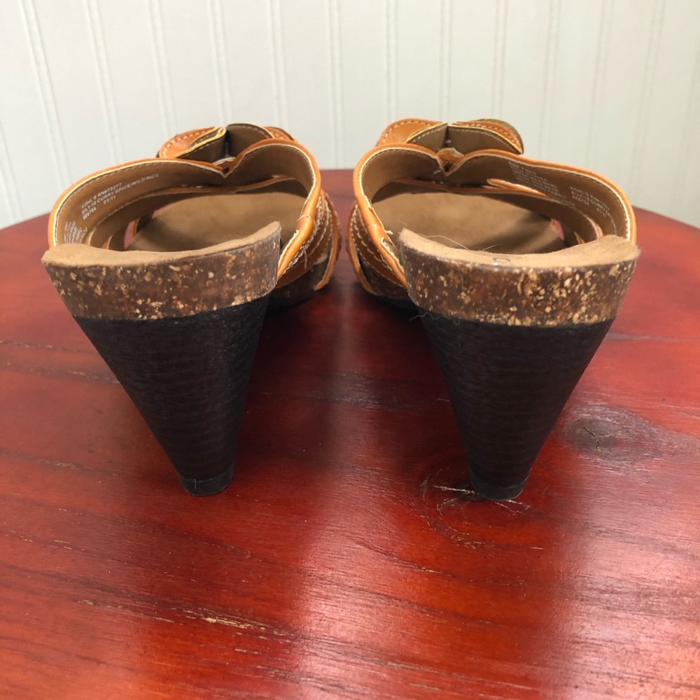 Natural Soul Orange Flower Heeled Sandals - 7M - Picture 4 of 7